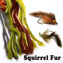 Lures Royal Sissi 1whole soft skin pine squirrel zonkers 23mm micro squirrel fur strips for fly tying matukas zonkers&streamer flies