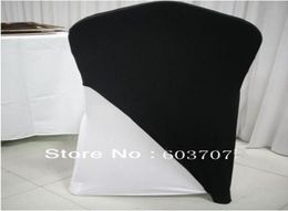 Black Colour Spandex Chair Cover Cap Sashes 100PCS A Elastic Pocket In the Bottom4355591