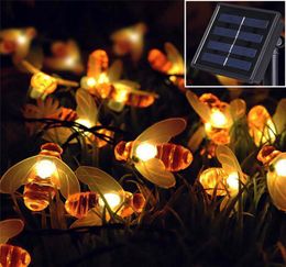 Little bee solar light string outdoor decoration LED lights home garden Christmas string lights holiday lights6480622