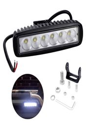 LED Light Bar With Single Row 6 LED Lights 6Inch 18W 6500K IP67 Waterproof Working Light Bar For SUV Truck Boat4543666