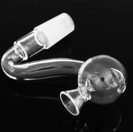 Design a imbuto Attacco per tubo per bruciatore a olio in vetro curvato trasparente maschio femmina da 14 mm con ciotola a testa grande curva