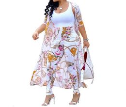 Two Piece Dress Summer 2 Set Women Cardigan Long Trench Tops And Bodycon Pant Suit Casual Clothes Boho Sexy Outfits 20218929028