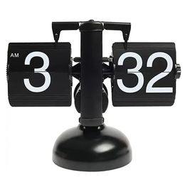 Mordern Style Flip Clock Turning Page Time for Home Desktop Decoration with Full of Sense of Technology 240223