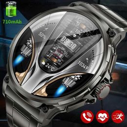 Other Watches LIGE 710MAH Large Battery Intelligent Mens Outdoor Sports and Fitness Bluetooth Call Heart Rate Tracker 2024 Intelligent Gift Q240301