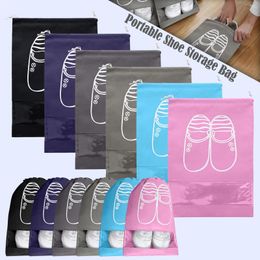 Storage Bags 1 Pc Waterproof Shoes Bag Portable Travel Beam Mouth Non-woven Laundry Organiser Sneaker Tote Drawstring Pouch