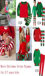 2017 New Christmas Pajamas Long Sleeve Pyjamas Boy Girl Autumn Winter Pajamas Kids Pajama Sets Xmas Pajamas Baby Sleepwear Kids Co1512015