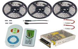 20m 15m 10m 5m Dual Colour LED Strip Lights 5050 smd Waterproof IP65 Reel Lights RF Remote Controller Power Supply Adaptor Kit 4288784
