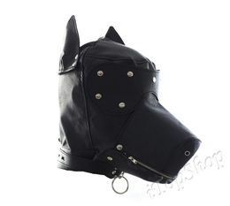 Costume Party Leather Gimp Dog Puppy Hood Full Mask Bondage Fetish Halloween UK R5016993849