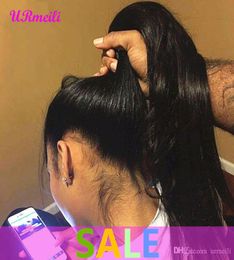 360 Fulll Lace Frontal Wig Remy Brazilian Long Straight Virgin Human Hair Wigs For Black Women Pre Plucked With Baby Hair 150 Den5804106