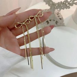 Dangle Earrings Bow Knots Cluster Jewellery Gift Silver Needles Tassel Hook Chandelier Women Girl