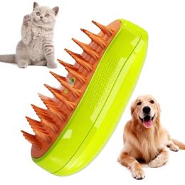 Combs Cat Hair Brush With Steamer Cat Brushes For Indoor Cats Shedding 3 In1 Dog Steamer Brush For Massage Pet Grooming Cat Hair Brush