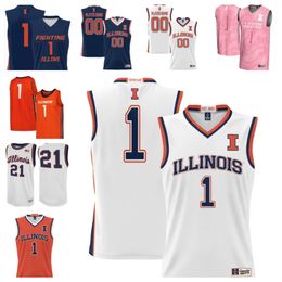 Illinois Fighting Illini 42 Dain Dainja 3 Marcus Domask 13 Quincy Guerrier 35 Amani Hansberry basketball jersey 33 Coleman Hawkins 20 Ty Rodgers 2 Dra Gibbs-Lawhorn