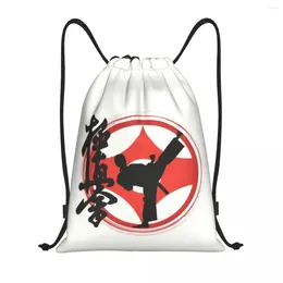 Shopping Bags Japanese Martial Art Drawstring Backpack Women Men Sport Gym Sackpack Foldable Aikido Bag Sack