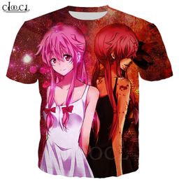 2020 Fashion Anime Future Diary TShirt 3D Print Men Women Gasai Yuno Creative Homme Clothing Hip Hop Short Sleeve Tops7336145