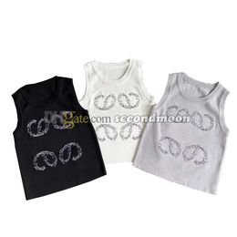 Round Neck Sport Top Women Letter Embroidered Vest Spring Summer Yoga Vests Outdoor Fitness Wear