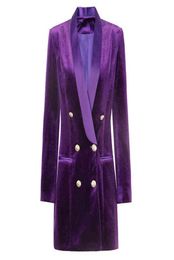 Blazer Women Dress New Design Purple Long Temperament Office Ladies Spring Autumn Coat Loose Velvet Jackets Blazer High Quality J27364569