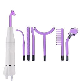 Devices 7 in 1 Portable High Frequency Glass Tube Violet Electrodes Facial Skin Care Face Body Massage Wrinkle Removal Spa Salon Beauty