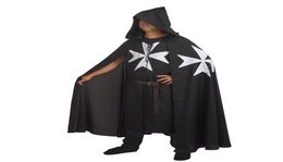 Mediaeval Warrior Larp Cosplay Costume Knights OF ST JOHN Tunic CAPE Cloak Robe for Adult Men Gifts9992269