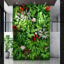 Decorative Flowers 40 120CM Home Garden Green Plant Decoration Artificial Landscape Wall Board Lawn Fence Grass