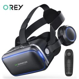 Devices 2022 New VR Shinecon 6.0 Virtual Reality Glasses 3D VR Glasses Stereo Helmet Headset With Remote Control for IOS Android Phone