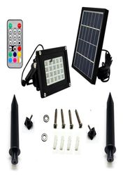 5pcs N510G 6V 3W Solar Panel Power Solar LED Floodlight Lamp Remote Control RGBW Outdoor Garden Square Spotlight6221574