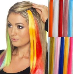 s Colorful Popular Colored Hair Products Clip On In Hair Extensions 20quot Fashion Hairpieces Girl039s Colorful Hair2601251