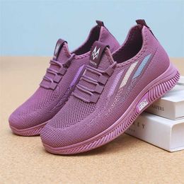 nxy Women's New Soft Sole Casual Sports Shoes Breathable Single Flying Weaving Mesh Running for Women