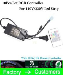 Practical 20key Infrared RGB high voltage IR remote controller for 220V 110V 35285050 RGB LED strip light9036804