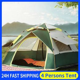 Tents And Shelters Automatic Tent 3-4 Waterproof Person Camping Easy Instant Setup Protable Backpacking For Sun Shelter Travel Beach Hiking