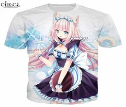 2020 New Style Anime Game Nekopara T Shirt Men Women 3D Print Cartoon Girls Chocolat Vanilla Short Sleeve Sweatshirt Streetwear Co3689181