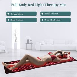 Home Spa Treatment Blanket LED Light Infrared Full Body Mat 660nm 850nm Red Light Bed Pad for Fat Loss Pain Relief