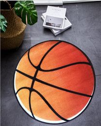 Antiskid Basketball 3D Printing Round shape Kids Room Bedsides Carpet Living Room Rug Door Entrance Floor Mat Computer chair mats9858320