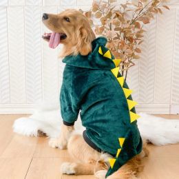 Rompers Large Dog Clothes Funny Dinosaur Tiger Winter Fleece Clothes Clothing Winter Warm Medium and Large Dogs Autumn Winter Pet Items