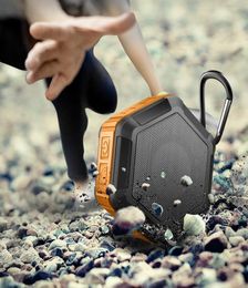 Hexagon Waterproof IPX7 Bluetooth Speaker Outdoor Sport TF card Portable Boombox Camping Shower SpeakerHand Mic Bicycle Ridi2000846