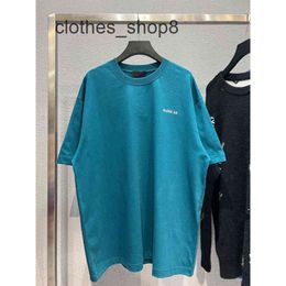 Fashion Couples Summer T Shirt Balenciga High Version b Home Front and Back Embroidered Short Sleeves Woven Dyed Pure Cotton Very Soft WRKW