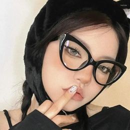 Sunglasses Vintage Cat Eye Triangle Frame Anti-Blue Light Glasses Classic Women Reading Eyewear Retro Transparent Eyeglasses