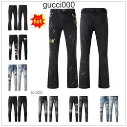 Trousers amirly Denim am Pants New Arrivals ami Mens Luxury Designer amirlies purple Jeans Holes amiiri Jean COOLGUY Biker imiri Man 2023 Clothing UMHW JS6E