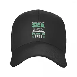 Berets Plastic Save The Ocean Casquette Polyester Cap Retro Cute Wind Practical Gift Nice