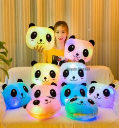 LED Colorful Panda Pillow New Brand 4 Models Panda PP Stuffed Pillow Toys Christmas Gifts Toy2233032