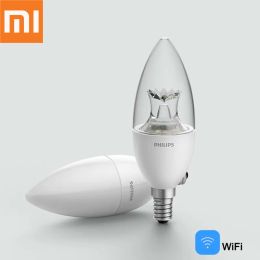 Control Xiaomi Mijia Smart LED Candle Light Bulb WiFi E14 Dimmable Zhirui Lamp APP control Mijia Smart Home Automation Device