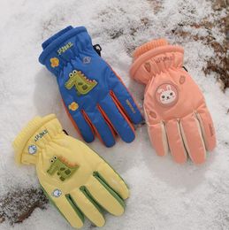24 Years Kids Fivefinger Gloves Cartoon Small Fish Pattern Knitted Mittens Gloves Warmth Production Children039s9243168