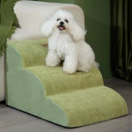 Mats Dog Steps, Pet Steps 2/3/4Step Foam Dog Stairs for Dogs Cats,NonSlip Dog Ladder/Ramp for Bed & Sofa Removable Cover