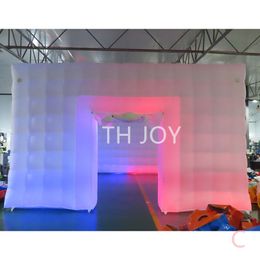 free ship to door outdoor activities 10x5x4.5mH (33x16.5x15ft) LED Colourful lighting inflatable lawn tent,oxford inflatable nightclub tent for party