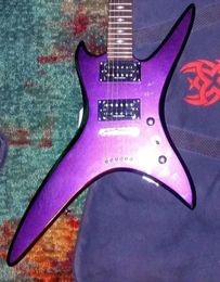 24 Frets RICH Stealth Chuck Schuldiner Metallic Purple Electric Guitar Rosewood Fingerboard Diamond Inlay Strings Thru Body Tailpiece