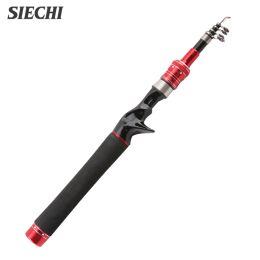 Rods SIECHI NEW 1.5M 1.8M 2.1M 2.4M Carbon Rod Telescopic Lure Fishing Rod Casting Spinning Rod Travel Rod