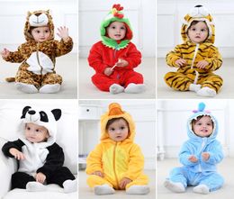 Newborn Baby Hooded Rompers Spring Autumn Baby Clothes Jumpsuit Girl Animal Rompers Winter Baby Warm Romper Newborn Clothes Pajama1889745