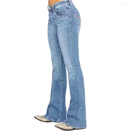 Women's Jeans 2024 Low Waist Boot Cut Fashion Slim Stretch Denim Flared Pants Casual Female Trousers XS-4XL Drop