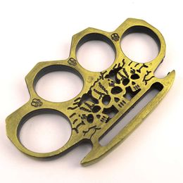 Three Skulls Radical Reformation Solid Brass Wire Cut Knuckle Duster Paperweight