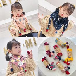 Men's Vests Children Scarf Winter Baby Cotton Cute Cartoon Scarves Warm Neckerchief For Kids Girls Boys Soft Triangle Drool Saliva Towel