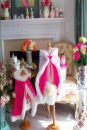 Color assented warm winter flower girl cape coat fur mini wrap for little girl Flower Girl Children Outerwear Coats1070390